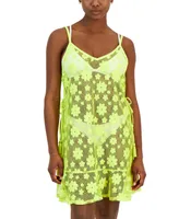 Miken Women's Lace Side-Tie Dress Cover-Up, Created for Macy's