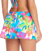 Bleu Rod Beattie Women's Away We Go Side-Drape Hipster Swim Skirt