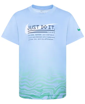 Nike Little Boys Just Do It Text Waves Short Sleeves T-shirt