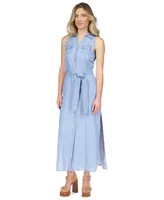 Michael Kors Women's Sleeveless Maxi Shirtdress