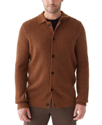 Frank And Oak Men's Collared Button Sweater Overshirt