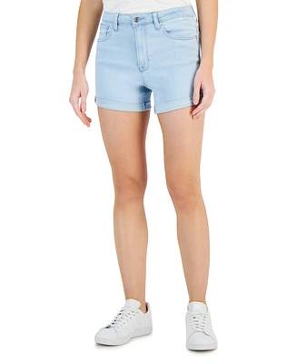 Celebrity Pink Juniors' 4" High-Rise Curvy Denim Shorts