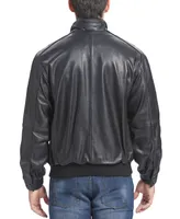 Bgsd Men City Leather Bomber Jacket