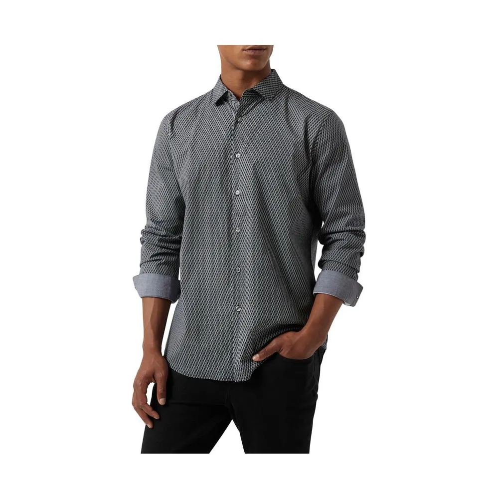 Dkny Men's Watson Stretch Poplin Long Sleeve Shirt