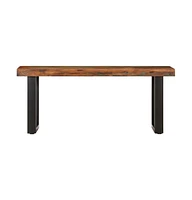 Bench 43.3" Solid Reclaimed Wood and Steel