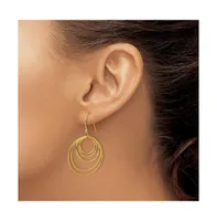 Chisel Stainless Steel Yellow plated Multi-Circle Dangle Earrings