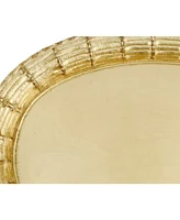 Florentine Wooden Accessories Basketweave Large Oval Tray