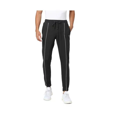 Campus Sutra Men's Contrast Piping Active wear Track pants