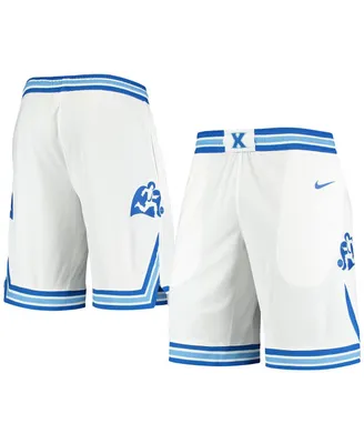 Men's Nike White Xavier Musketeers Replica Basketball Shorts