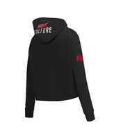 Women's Pro Standard Black Miami Heat 2023/24 City Edition Cropped Pullover Hoodie