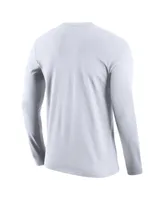 Men's Nike White Oklahoma State Cowboys Fuzzy Chaps Long Sleeve T-shirt