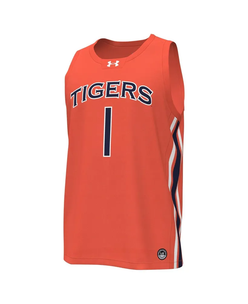 Men's Under Armour #1 Orange Auburn Tigers Replica Basketball Jersey