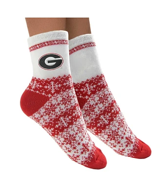 Women's ZooZatz Georgia Bulldogs Fuzzy Holiday Crew Socks