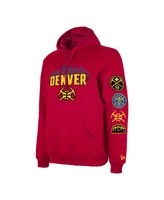 Men's New Era Red Denver Nuggets 2023/24 City Edition Big and Tall Pullover Hoodie