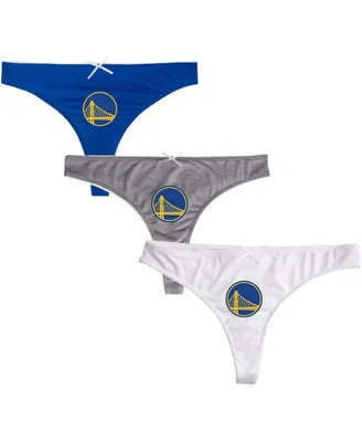 Women's College Concepts Royal, Charcoal, White Golden State Warriors Arctic 3-Pack Thong Set