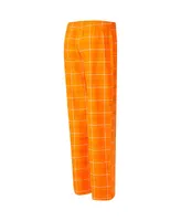 Women's Concepts Sport Orange, White Clemson Tigers Arctic T-shirt and Flannel Pants Sleep Set