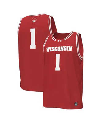 Men's Under Armour #1 Wisconsin Badgers Replica Basketball Jersey