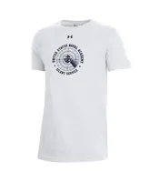 Big Boys Under Armour White Navy Midshipmen Silent Service Performance Naval Academy T-shirt