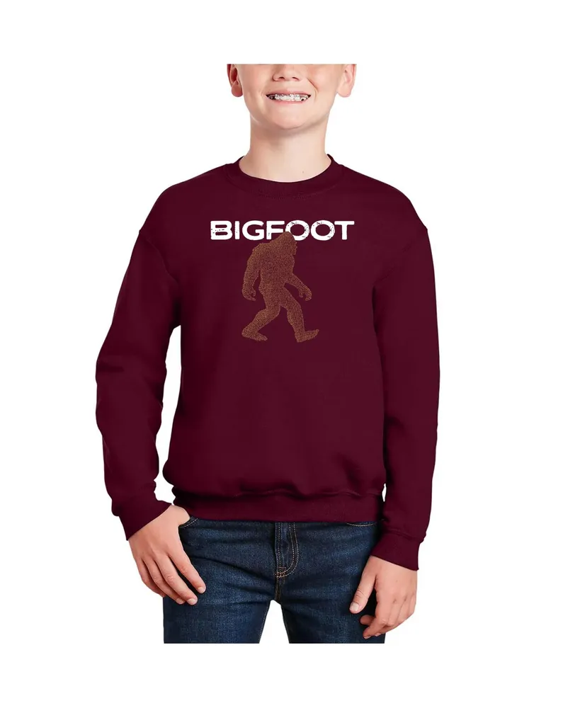 La Pop Art Boys Bigfoot Word Crewneck Sweatshirt