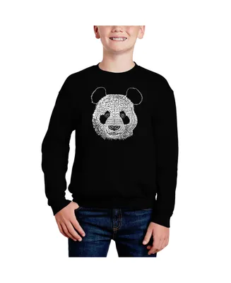 Panda - Big Boy's Word Art Crewneck Sweatshirt