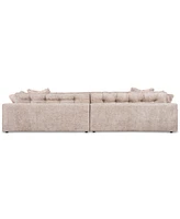 Pherie 110" 2-Pc. Fabric Double Cuddler Sectional, Created for Macy's