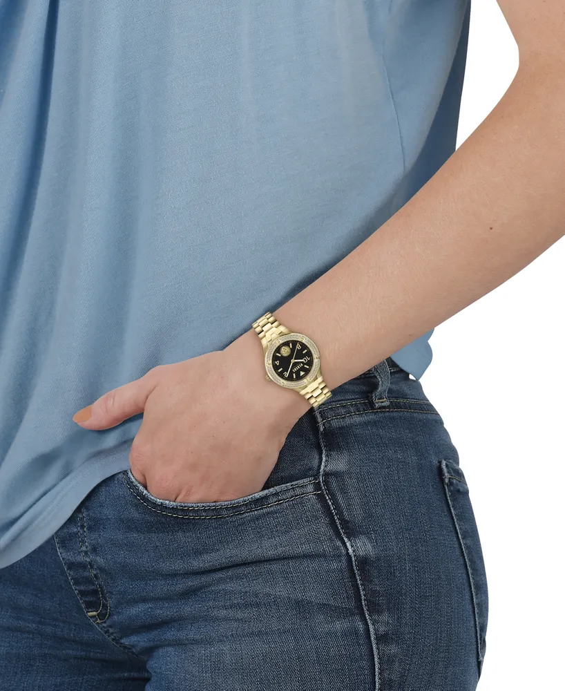 Versus Versace Women's Vittoria Three Hand Gold-Tone Stainless Steel Watch 38mm