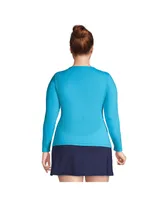 Lands' End Plus Long Sleeve Relaxed Upf 50 Rash Guard