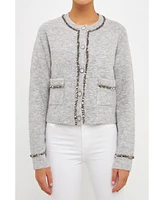 Women's Sequins Trim Cardigan