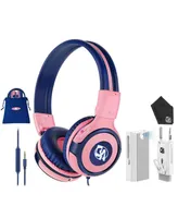 Kids Pink Headphones with Microphone for Girls with 75dB,85dB,94dB Volume Limited