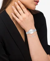 Coach Women's Elliot Silver-Tone Stainless Steel Bracelet Watch 28mm Gift Set