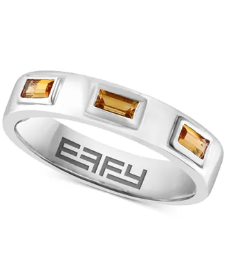Effy Citrine Three Stone Band (1/3 ct. t.w.) in Sterling Silver