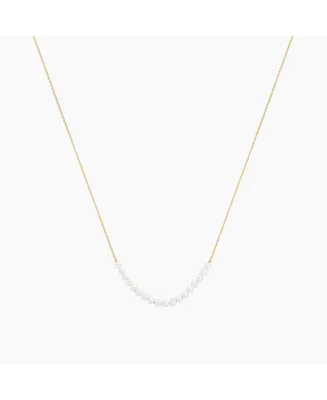 Bearfruit Jewelry Sterling Silver 18k Gold Plated Rosalie Cultured Pearl Necklace, 15"-16"