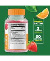 Lifeable Biotin for Kids Gummies - Hair Skin And Nails Growth - Great Tasting Natural Flavor, Dietary Supplement Vitamins - 60 Gummies