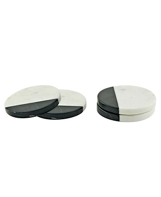 Godinger Marble Coasters 4" Square, Set of 4