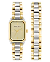 Anne Klein Women's Quartz Two-Tone Alloy Watch Set, 20.5mm