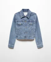 Mango Women's Pocketed Denim Jacket