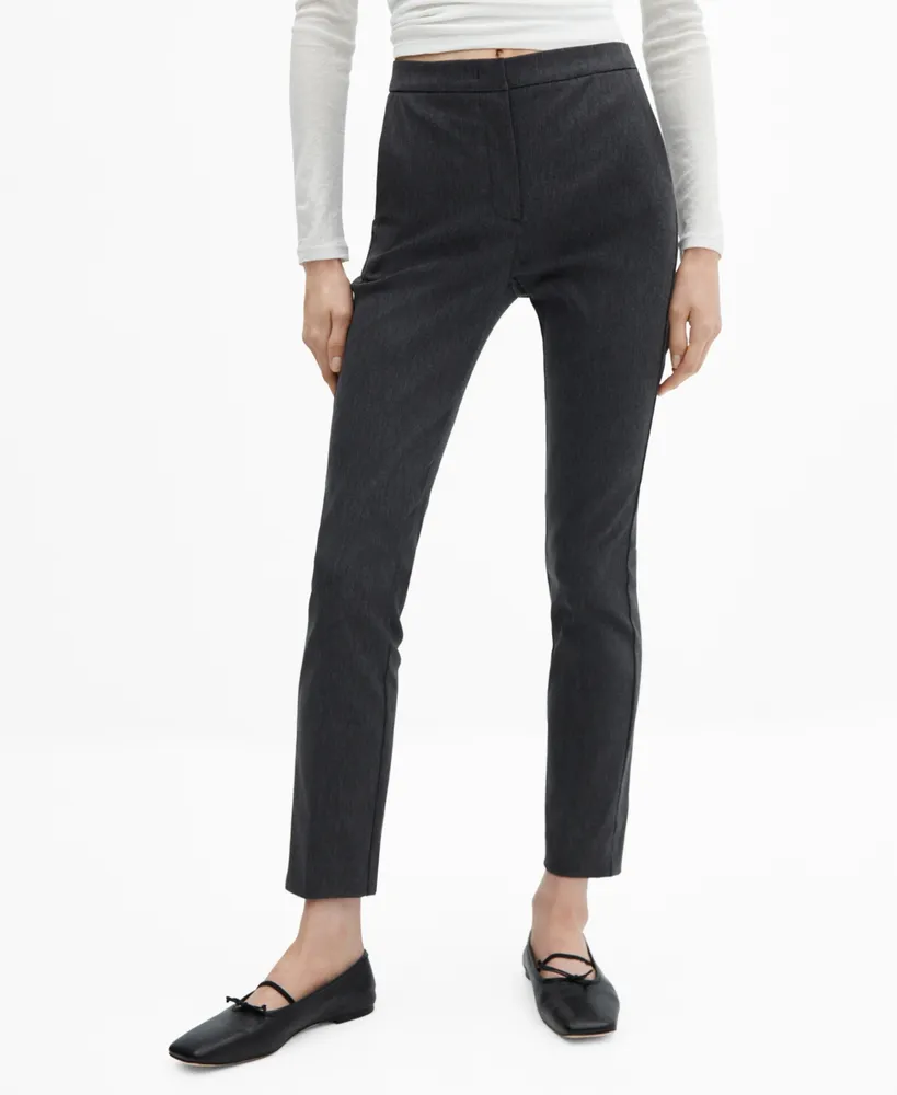 Black leather skinny trousers | The Kooples - US