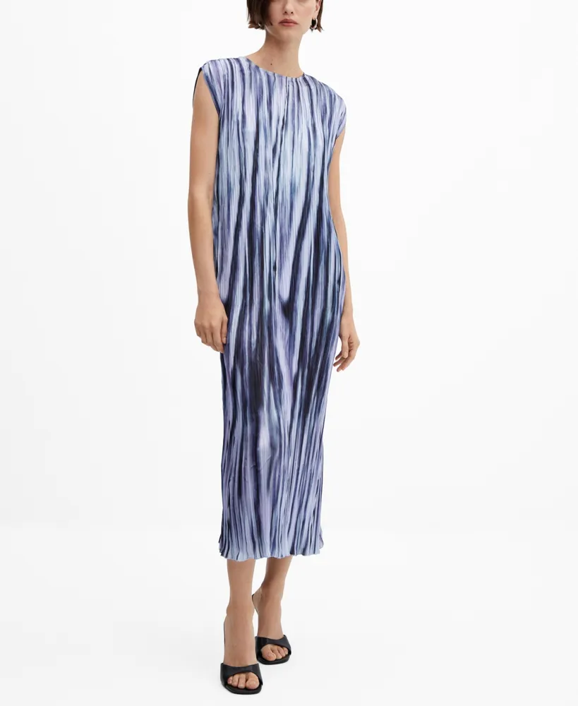 Mango Women's Tie-Dye Pleated Dress