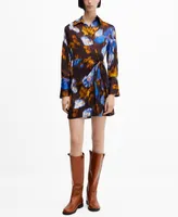 Mango Women's Printed Satin Dress