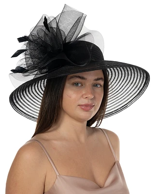Bellissima Millinery Collection Women's Crinoline Downbrim Dressy Hat