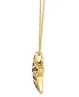 Le Vian Godiva x Le Vian Chocolate Diamond & Nude Diamond Star Adjustable 20" Pendant Necklace (1 ct. t.w.) in 14k Gold