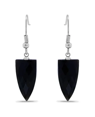 Macy's Silver Plated Multi Genuine Stone Drop Earrings