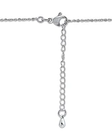 Macy's Silver Plated Multi Genuine Stone Pendant Necklace