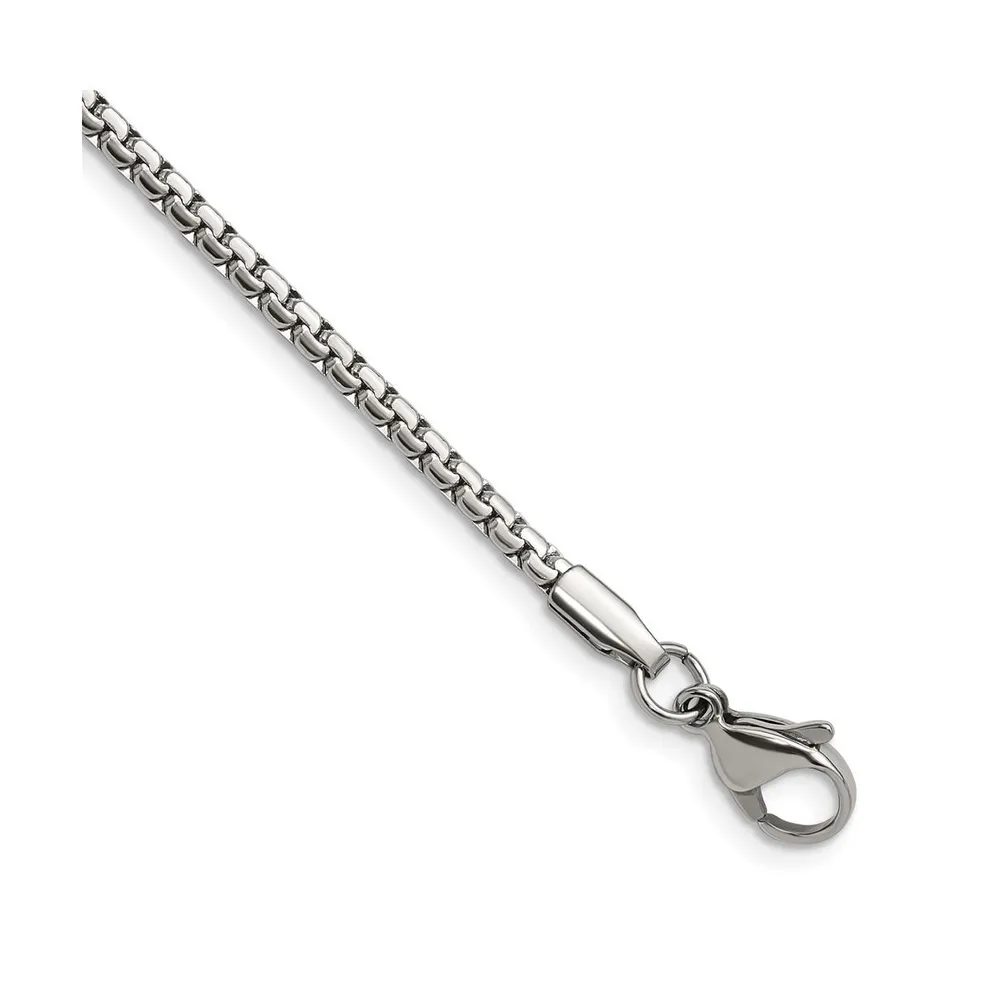 Chisel Stainless Steel 2.5mm Fancy Box Chain Necklace