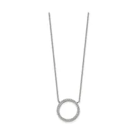Chisel Cz Open Circle 17 inch Cable Chain Necklace