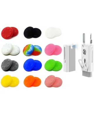 24 Pcs Silicone Xbox Thumb Grips Cap Cover With Bolt Axtion Bundle