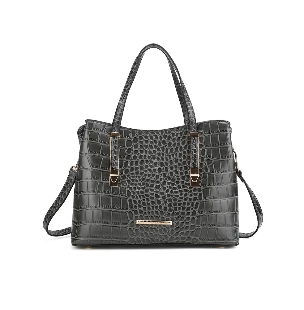 Mkf Collection Aurelia Crocodile Embossed Women's Tote Bag by Mia K