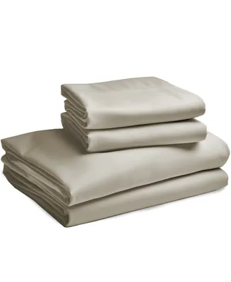 Certified Luxury 100% Egyptian Cotton Sheets, Queen Sheets for Bed, 4 Piece Deep Pocket Bed Set, Sateen Cooling Hot Sleep