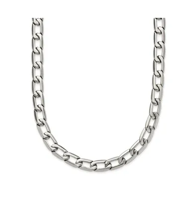 Chisel Stainless Steel Polished 24 inch Open Link Necklace