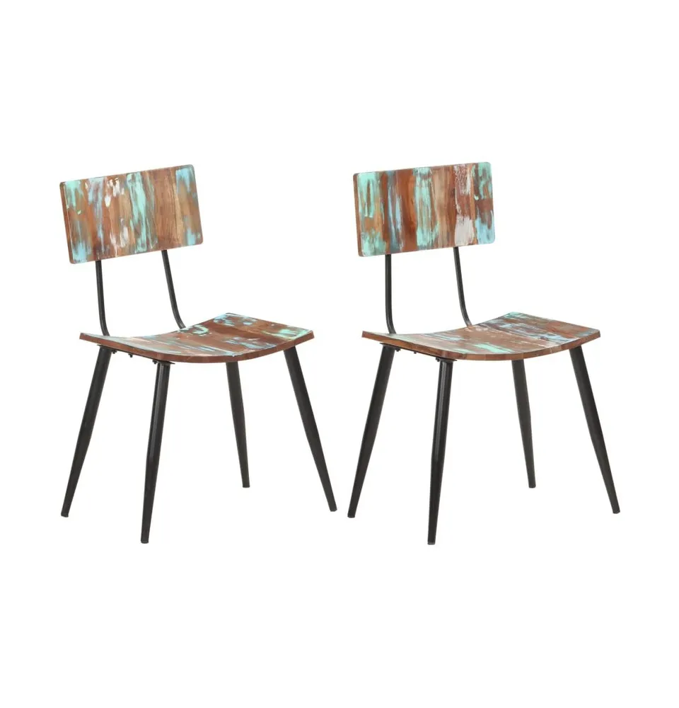 Dining Chairs 2 pcs Solid Reclaimed Wood